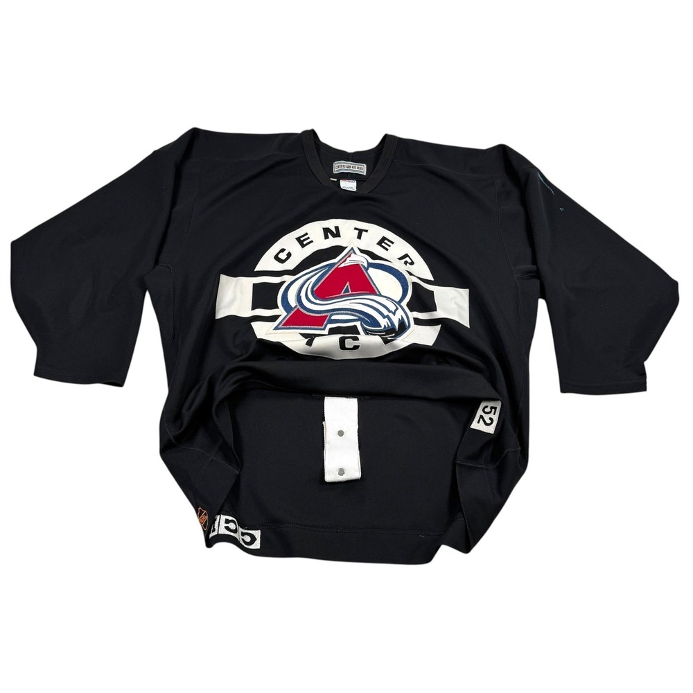 Vintage Colorado Avalanche Jersey Mens 52 Black NHL Hockey CCM Center Ice
